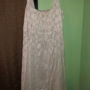 ruched bust white dress